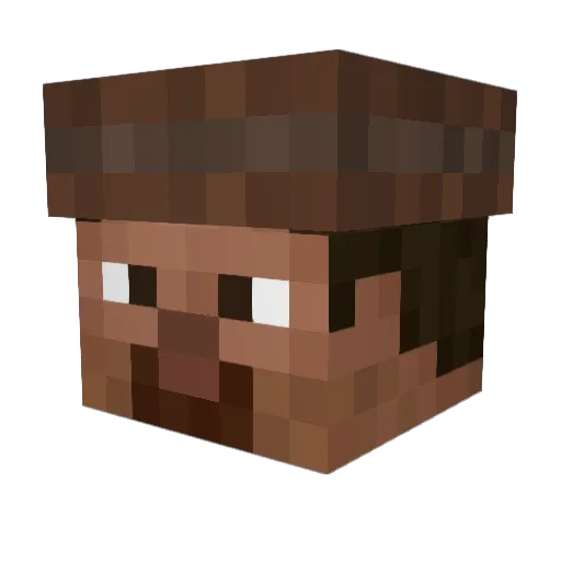 Elsupsan Minecraft avatar head, 3D render