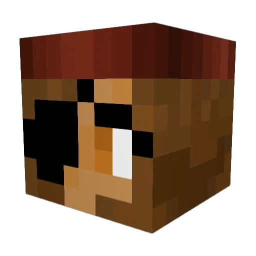 Elsza Minecraft avatar head, 3D render