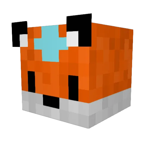 Eltanum Minecraft avatar head, 3D render