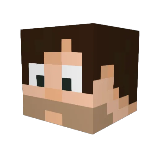 Elthenn Minecraft avatar head, 3D render