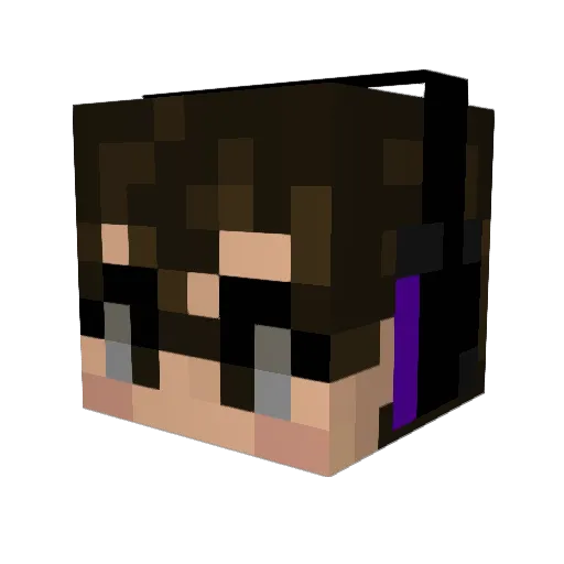 Eltheor Minecraft avatar head, 3D render