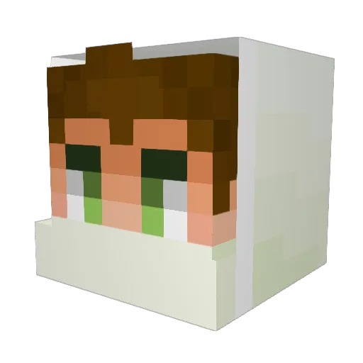 Eltheric Minecraft avatar head, 3D render