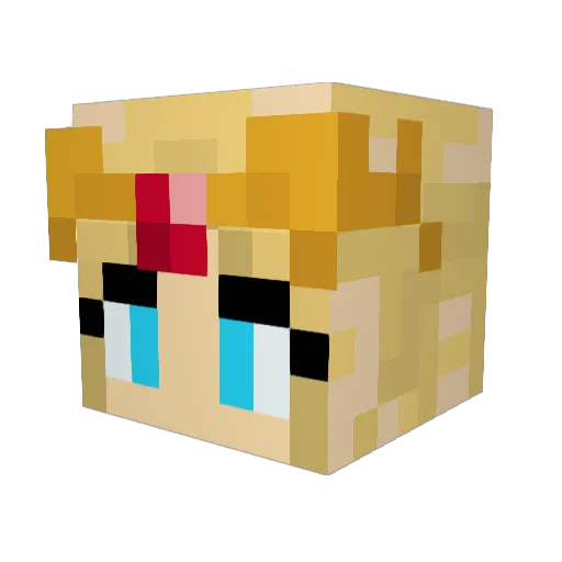 Elthyy Minecraft avatar head, 3D render
