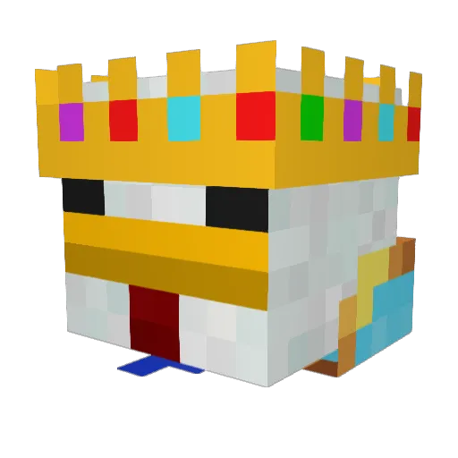 Elton433 Minecraft avatar head, 3D render