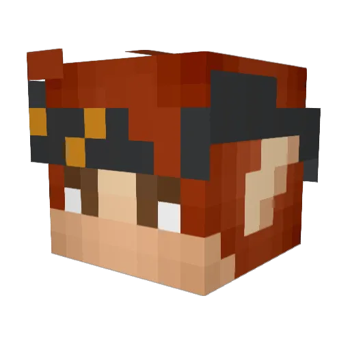 EltonX89 Minecraft avatar head, 3D render