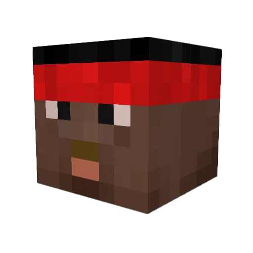 Eltork Minecraft avatar head, 3D render