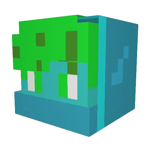 EltronCito Minecraft avatar head, 3D render