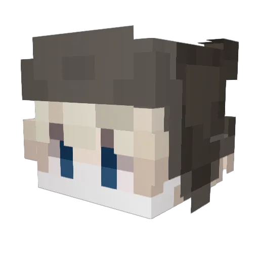 Eltsenz Minecraft avatar head, 3D render