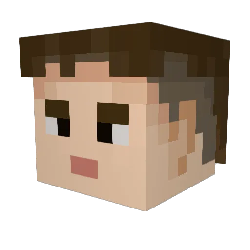 Eltyre Minecraft avatar head, 3D render