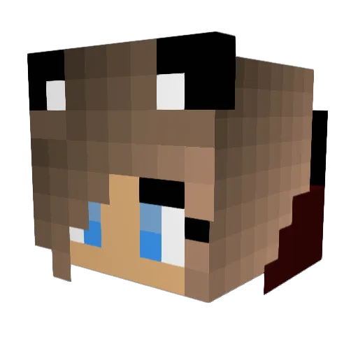 Elu46 Minecraft avatar head, 3D render