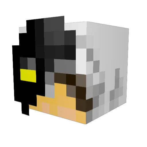 Elucito Minecraft avatar head, 3D render