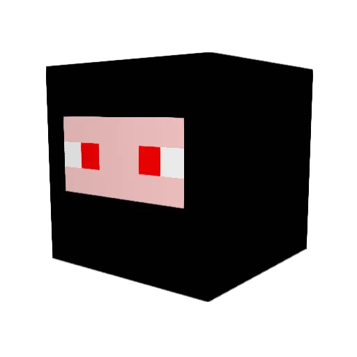 Elujan Minecraft avatar head, 3D render