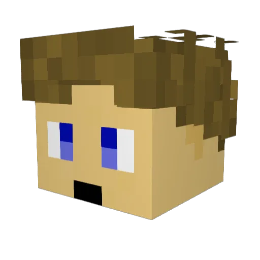 Elum_200 Minecraft avatar head, 3D render