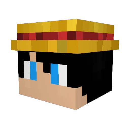 Eluos Minecraft avatar head, 3D render