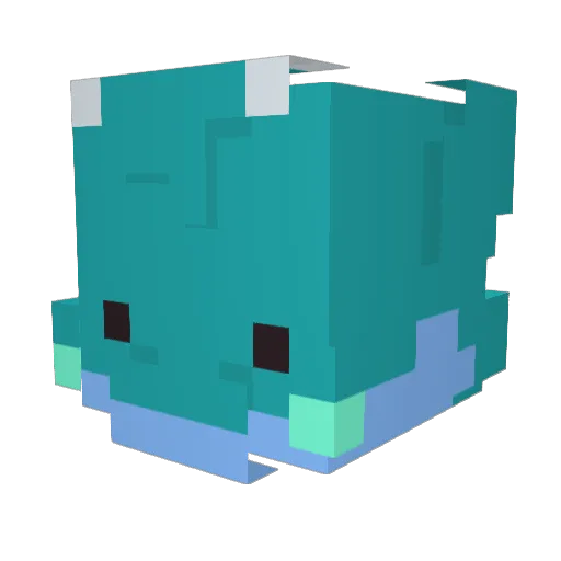 Eluuun Minecraft avatar head, 3D render