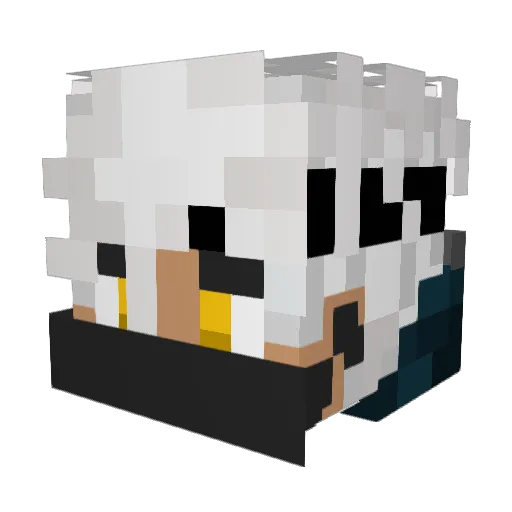 EluzNKilleR Minecraft avatar head, 3D render