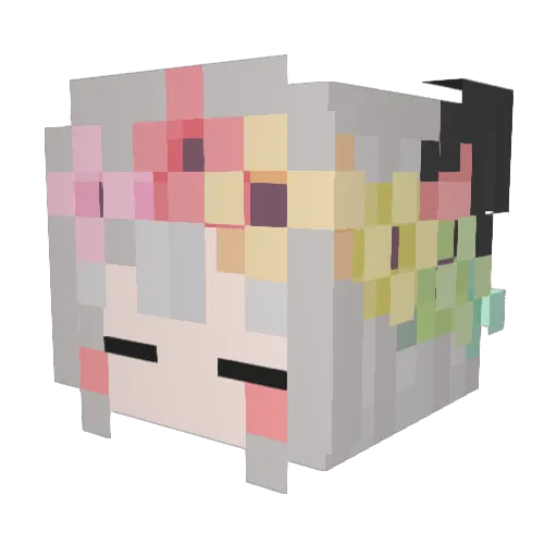 Elva8787 Minecraft avatar head, 3D render