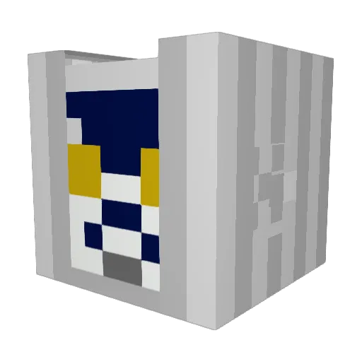 Elvadro Minecraft avatar head, 3D render