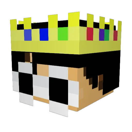 Elvallar Minecraft avatar head, 3D render