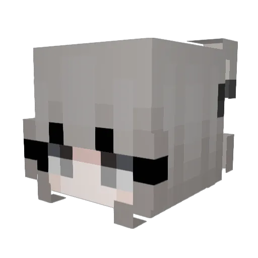 Elvati Minecraft avatar head, 3D render