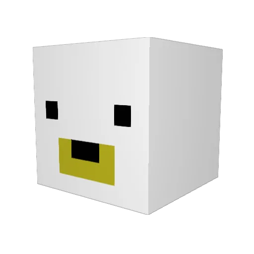 Elvavalin Minecraft avatar head, 3D render