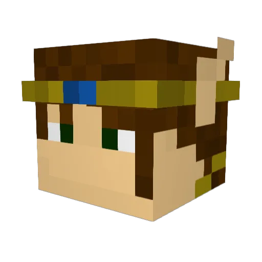 ElvenChaos Minecraft avatar head, 3D render