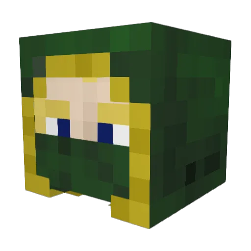 Elven_Archer1 Minecraft avatar head, 3D render