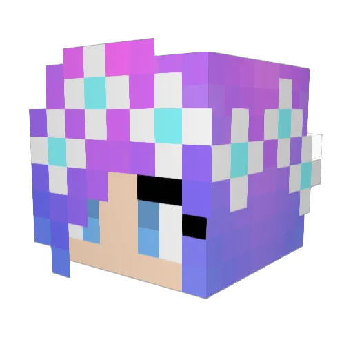 Elven_Iris Minecraft avatar head, 3D render
