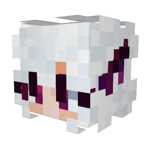 Elvenore Minecraft avatar head, 3D render