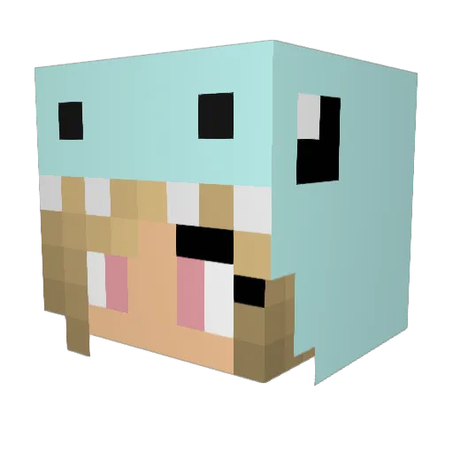 Elvi04 Minecraft avatar head, 3D render
