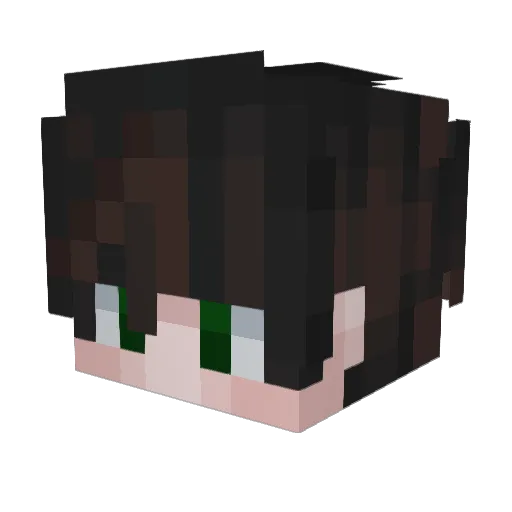 Elvial Minecraft avatar head, 3D render
