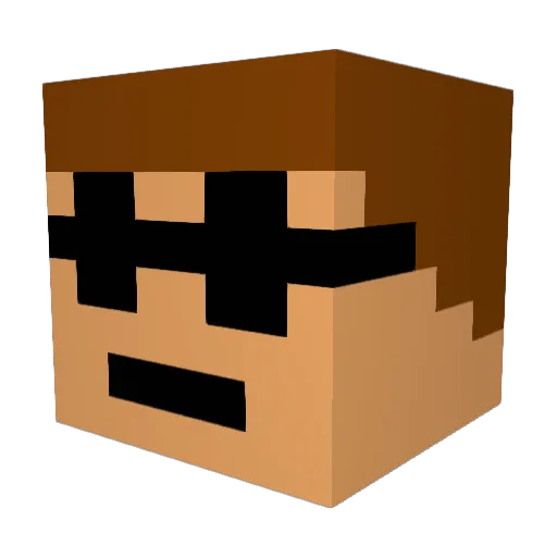 Elvijo Minecraft avatar head, 3D render