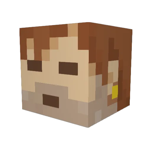 Elvinion Minecraft avatar head, 3D render