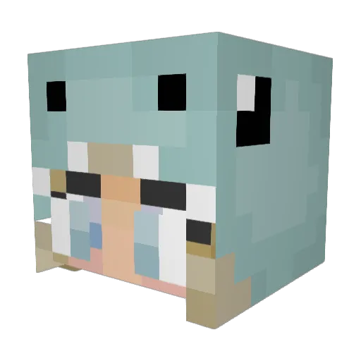 ElviraEK Minecraft avatar head, 3D render