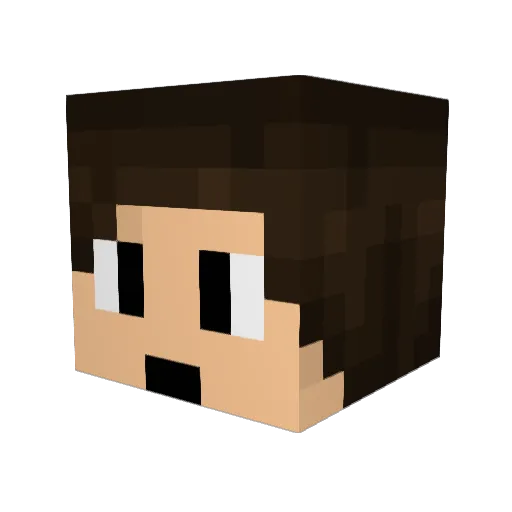 ElvisPressluft Minecraft avatar head, 3D render