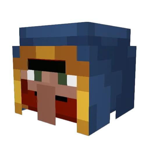 ElvisePrezzemolo Minecraft avatar head, 3D render