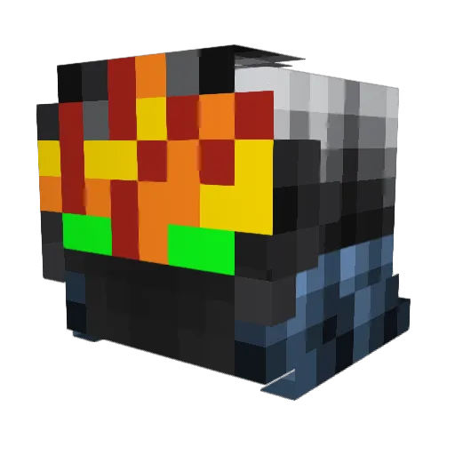 Elvismaxx Minecraft avatar head, 3D render