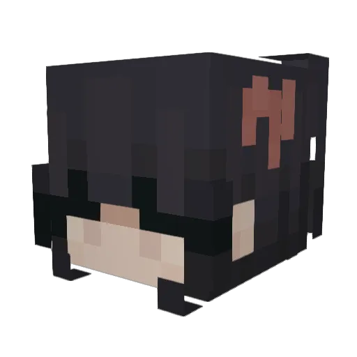 Elviy Minecraft avatar head, 3D render