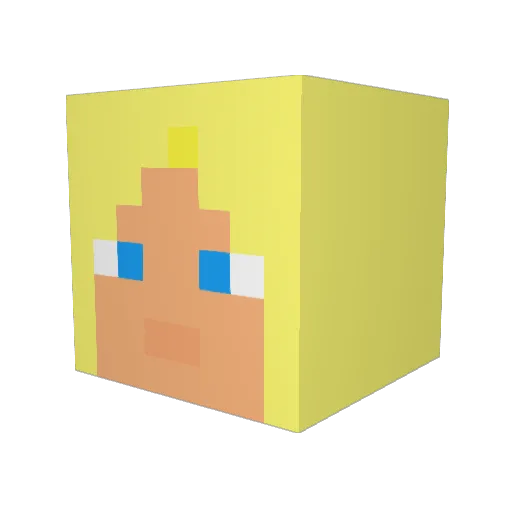 Elvond Minecraft avatar head, 3D render