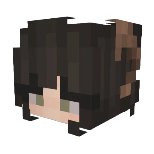 Elvrice Minecraft avatar head, 3D render