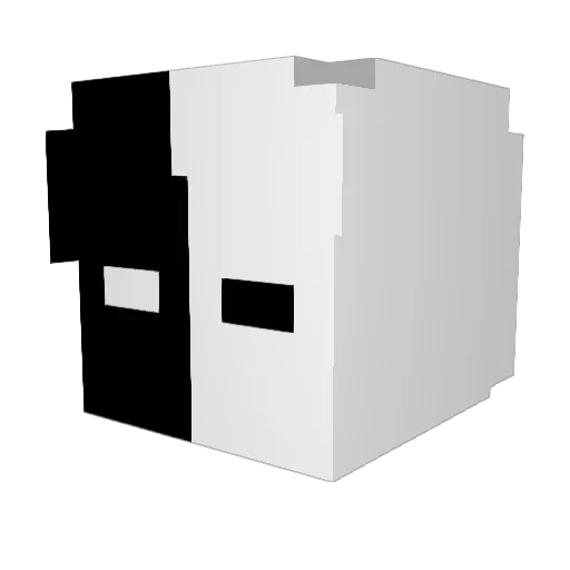 Elvuzio Minecraft avatar head, 3D render