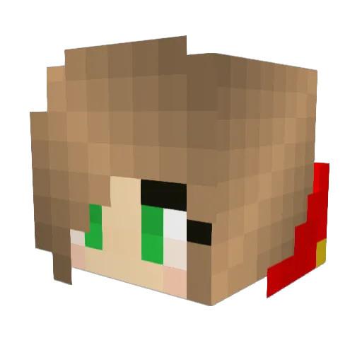 Elvvenn Minecraft avatar head, 3D render