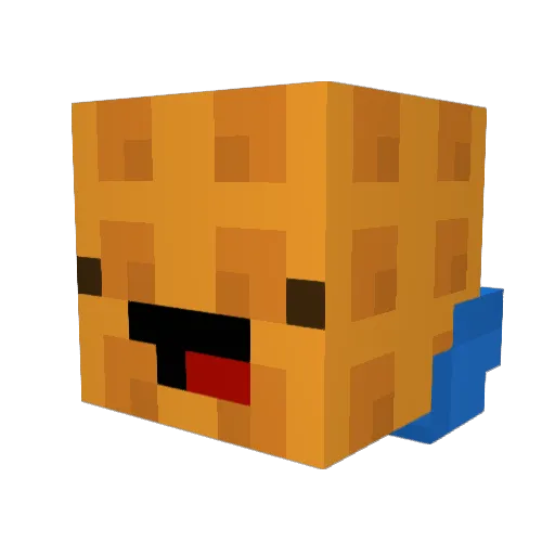 ElwafflegamerXD Minecraft avatar head, 3D render