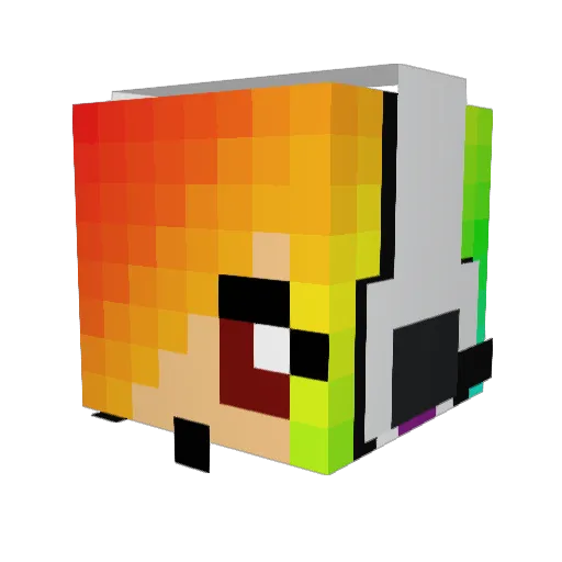 Elwelia Minecraft avatar head, 3D render