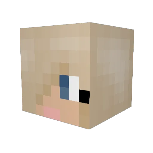 ElwenSword Minecraft avatar head, 3D render
