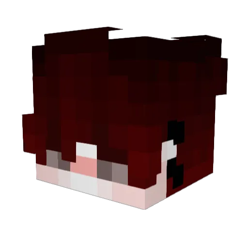 Elwina Minecraft avatar head, 3D render