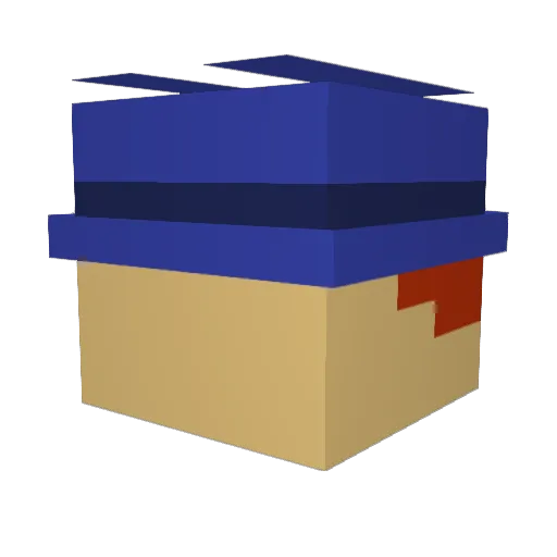 Elwood79 Minecraft avatar head, 3D render
