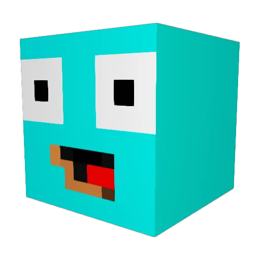 Elwoodight Minecraft avatar head, 3D render