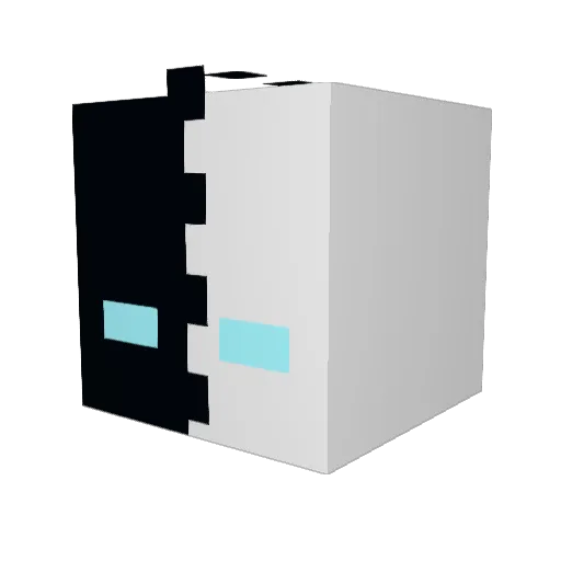 Elxas69 Minecraft avatar head, 3D render