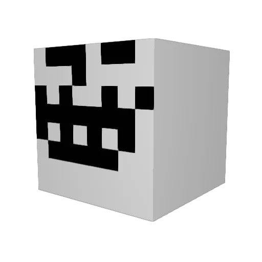 Elxcids Minecraft avatar head, 3D render